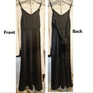 Women Black Sleeveless Midi Dress